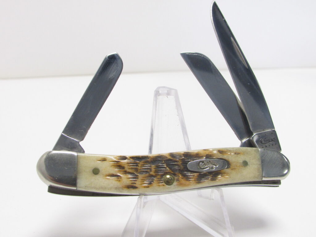 Case XX Amber Bone Medium Stockman (00042) - Klassiek 3-Bladig Zakmes